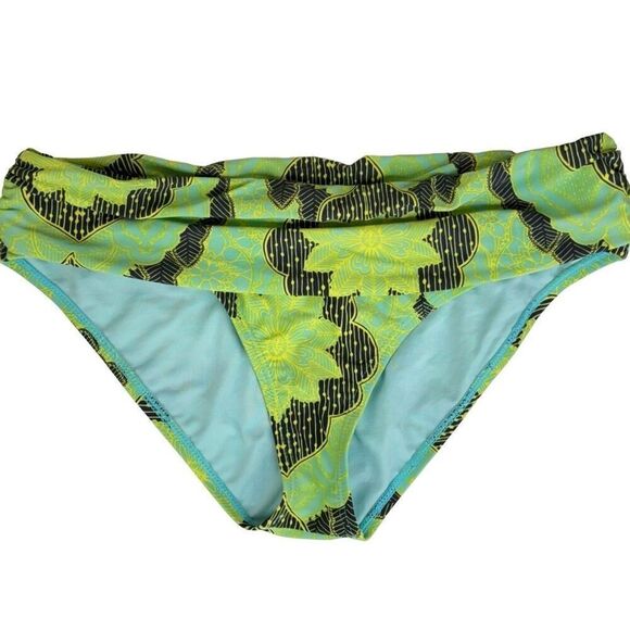 Bikini Set B Swim Black Top D & Prana Green Boho Bottom L Summer Swimwear - Picture 5 of 9